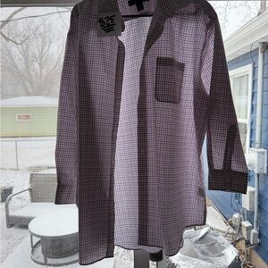 Pronto Uomo Purple Checkered Dress Shirt